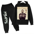 Spring Autumn Children's Hoodie Set Mbappe Print | SAMAG