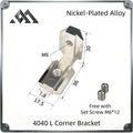L Corner Bracket  2020 3030 4040 Aluminum Profile Extrusion Connector Accessories Fastener Parts Fittings for 3d Printer DIY CNC