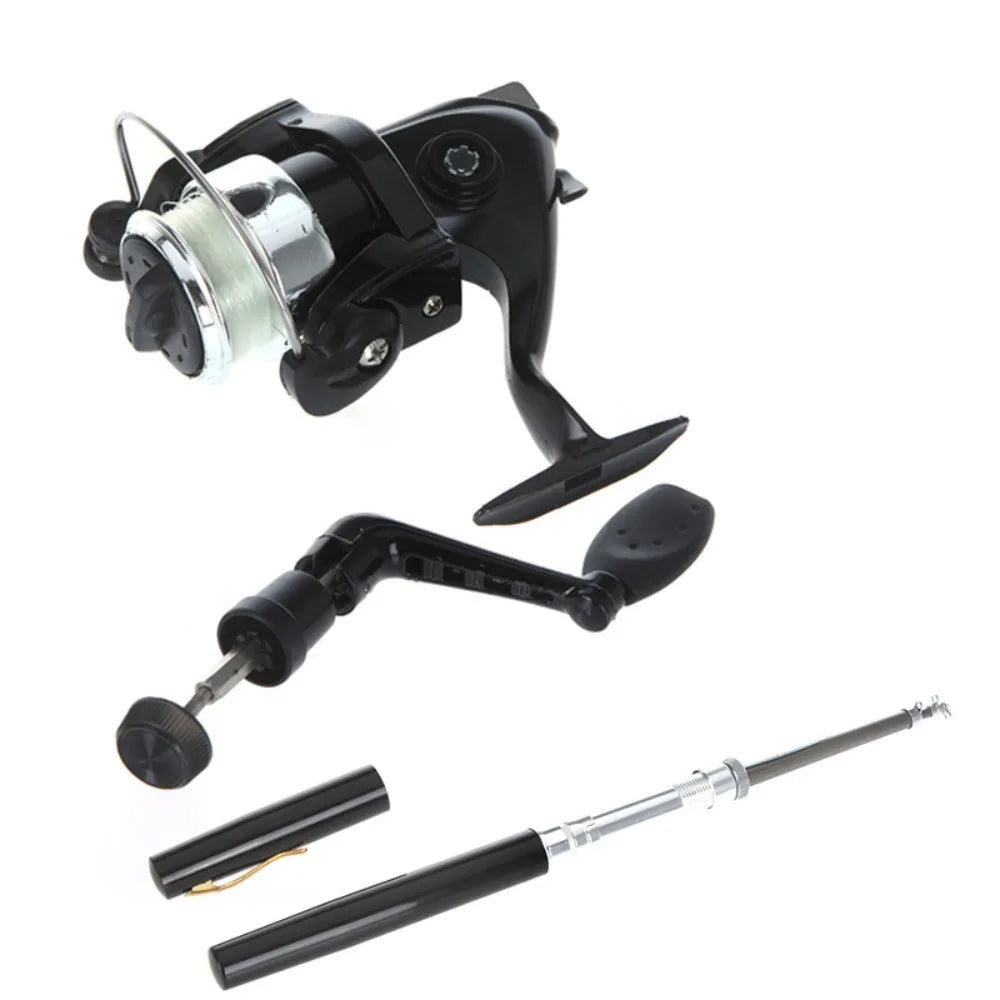 Portable 39 Inch Spinning Reel Combo Telescopic Compact Pocket Fishing Pole Pen Fishing Rod Reservoir Fishing