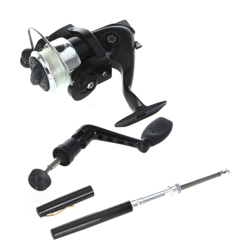 Portable 39 Inch Spinning Reel Combo Telescopic Compact Pocket Fishing Pole Pen Fishing Rod Reservoir Fishing