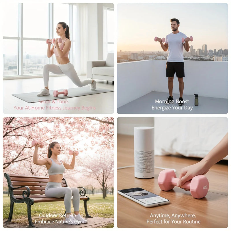 1kg Women's Dumbbell Set Home Gym Yoga PP Weightlifting - View 5 | SAMAG