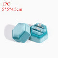 1PC Velvet Ring Box Hexagon Jewelry Box Gift Box for Jewelry Packaging