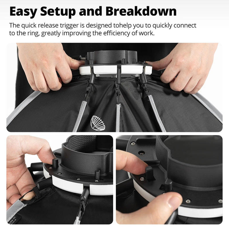 Ambitful Mini Quickly Release Softbox PS45 PS30 50SE Bowens Mount PF30/40SE Ontop Softbox Octagon Softbox+Honeycomb Grid Outdoor