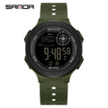 SANDA 6337 Fashion Men's Electronic Watch Sports Alarm Clock 50M Waterproof Stopwatch Timer Men's and Women's Watch
