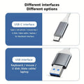 4-Port USB Hub Type C Extender Splitter Adapter OTG Docking Station for MacBook pro 13/15 Air PC Laptop - Phone Charging Compu