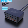 800W USB C GaN Charger 100W PD3.0 PPS QC3.0 10-Port Fast Charging Station for iPhone 16/15 Samsung MacBook Pro Laptops Tablets