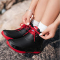 Men Rain Boots Outdoor Work Boots New Fashion Waterproof Fishing Shoes Platform Non-slip Rubber Shoes Lace-up Couple Rain Shoes