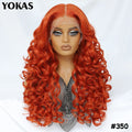 Latisha Lace Frontal Wigs Synthetic 24 Inch Loose Curl Pre Plucked Lace Frontal Wig For Women Highlight With Baby Hair 13X6 Wigs