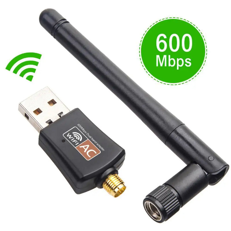 360 Portable 600Mbps Dual Band 5GHz Wireless Network Card Lan USB PC WiFi Adapter Antenna 802.11AC - Visuel 7 | SAMAG