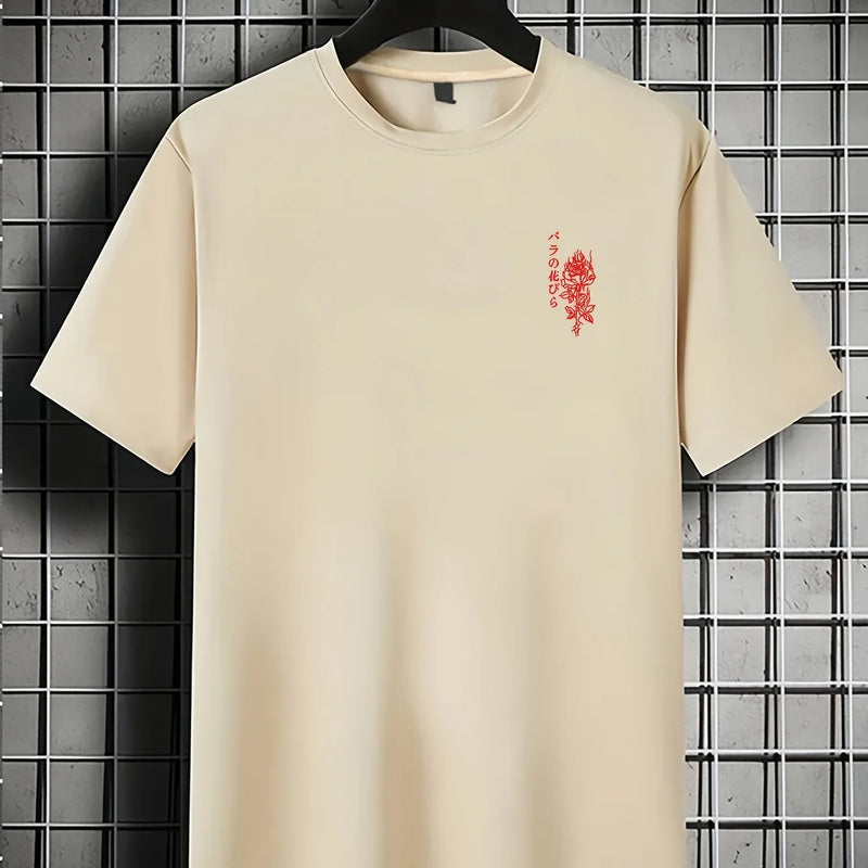 2025 New Japan Text Print 100% Cotton Trend Men Women T-shirt Summer Autumn Daily Outdoor Sports Party Casual Loose Short Sleeve