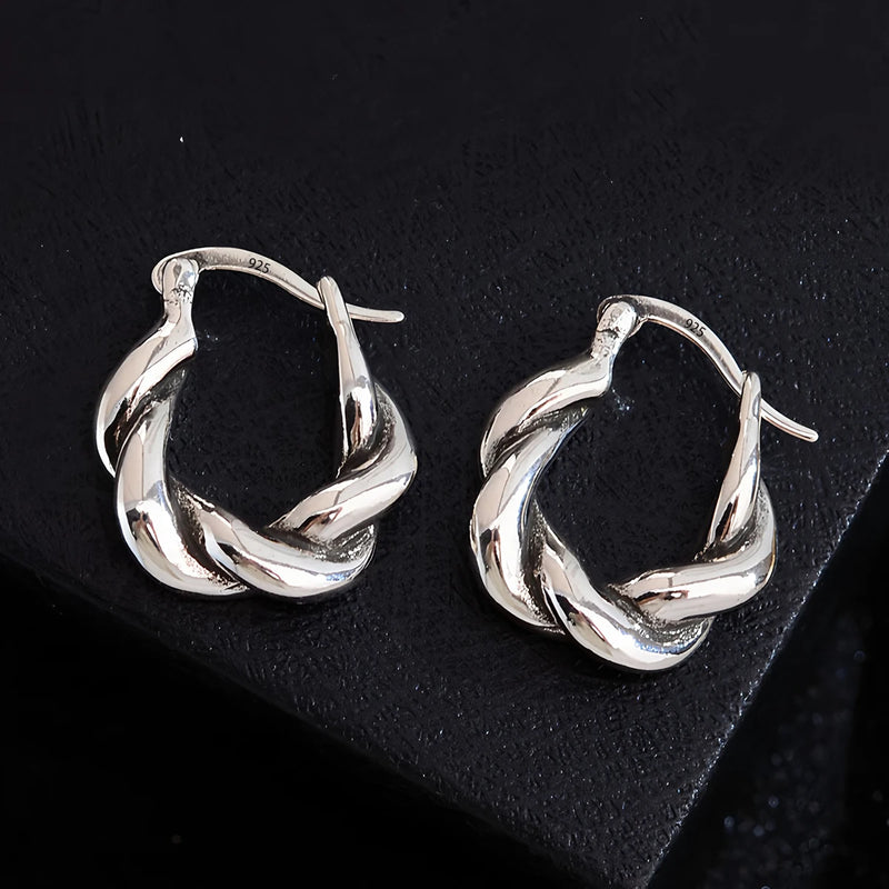 VENTFILLE 925 Sterling Silver CZ Star Moon Asymmetric Hoop Earrings for Women Girls Gold Silver Color Party Jewelry Gifts