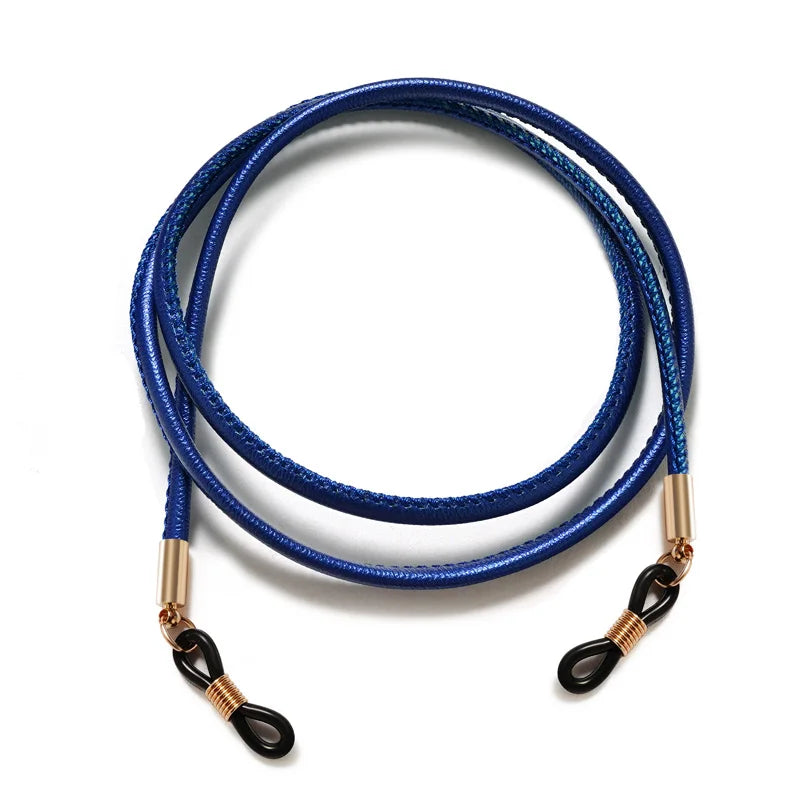 Sunglasses Lanyard Strap Necklace Braid Leather Eyeglass Glasses Chain Leather Cord Reading Glasses Eyewear Accessories
