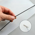 Transparent Binder, Matte Transparent Folder, Data Punching Folder, Ring Binder with Straps, for Office Document Storage
