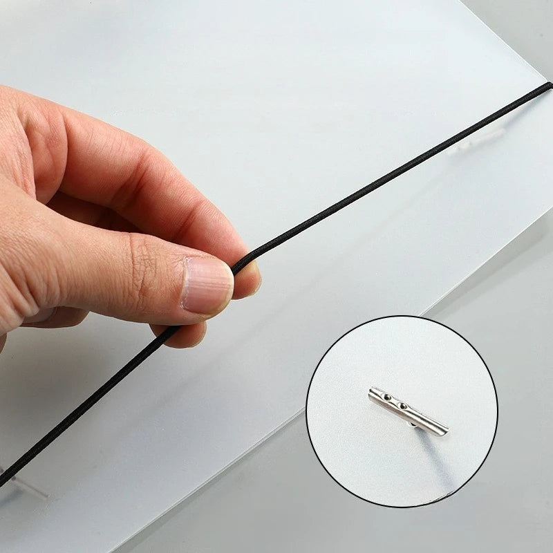 Transparent Binder, Matte Transparent Folder, Data Punching Folder, Ring Binder with Straps, for Office Document Storage