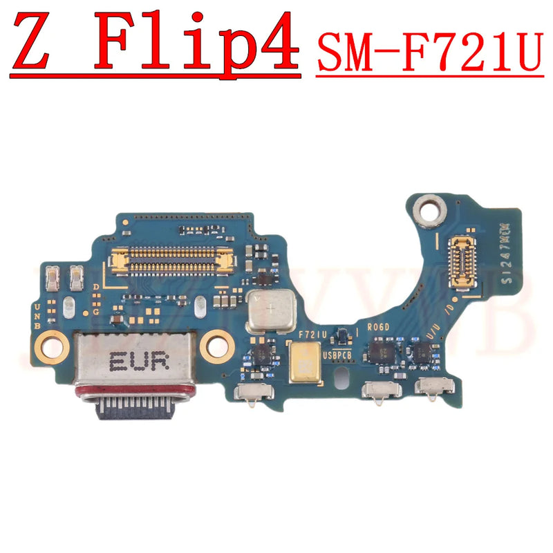Charging Port Board For Samsung Z Flip4 F721B F721N F721U Volume Button Spin Axis LCD Motherboard Connector Signal Flex Cable