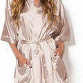 Hot Women Short Silk Bridesmaid Bride Robe Sexy Satin | SAMAG
