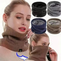 Winter Warm Knitted Neck Scarf for Women Men Plush Full Mask Outdoor Cashmere Solid Snood Scarves Thick Bufanda Muffler