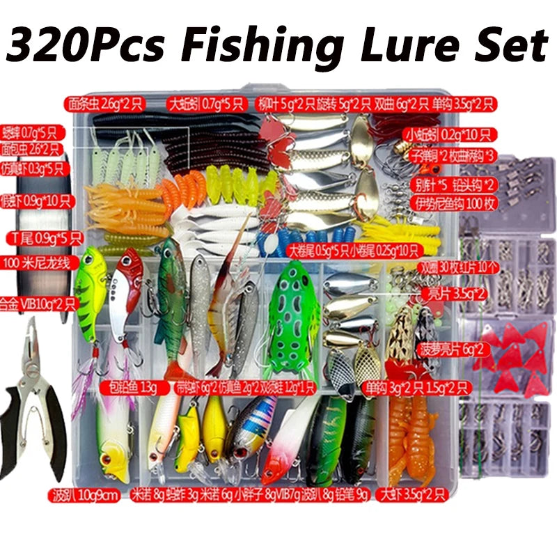Fishing Lure Kit Soft and Hard Bait Set Gear Layer Minnow | SAMAG