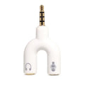 1PC Dual 3.5MM Y-type  Adapter Headphone Plug Audio Cables Splitter Microphone 2 in 1 Swivel Connector Jack Plug Adapter