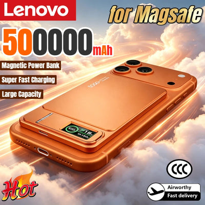 Lenovo 500000mAh Magnetic Power Bank Wireless Super Fast | SAMAG