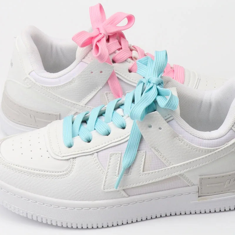 Classic Solid Color Laces 0.8cm Wide Flat Shoes Sneakers shoelaces Shoe Accessories 100/120/140cm shoelace 1Pair