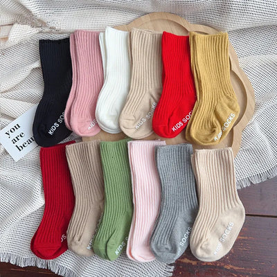 Baby Cute Socks Girls Newborn Infant Kid Solid Stripe | SAMAG