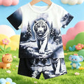 Summer Boys Ink Wash Tiger All Over Print Short Sleeve - View 3 | SAMAG