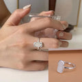 VENTFILLE 925 Sterling Silver Geometric Multilayer Round | SAMAG