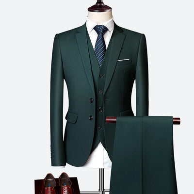 Luxury men's wedding suit fashion slim solid color | SAMAG