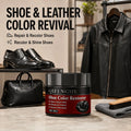 Leather Shoe Repair Cream, Black Dye Restorer for Fading & Scratches, Waterproof Polish for Daily Casual Shoes