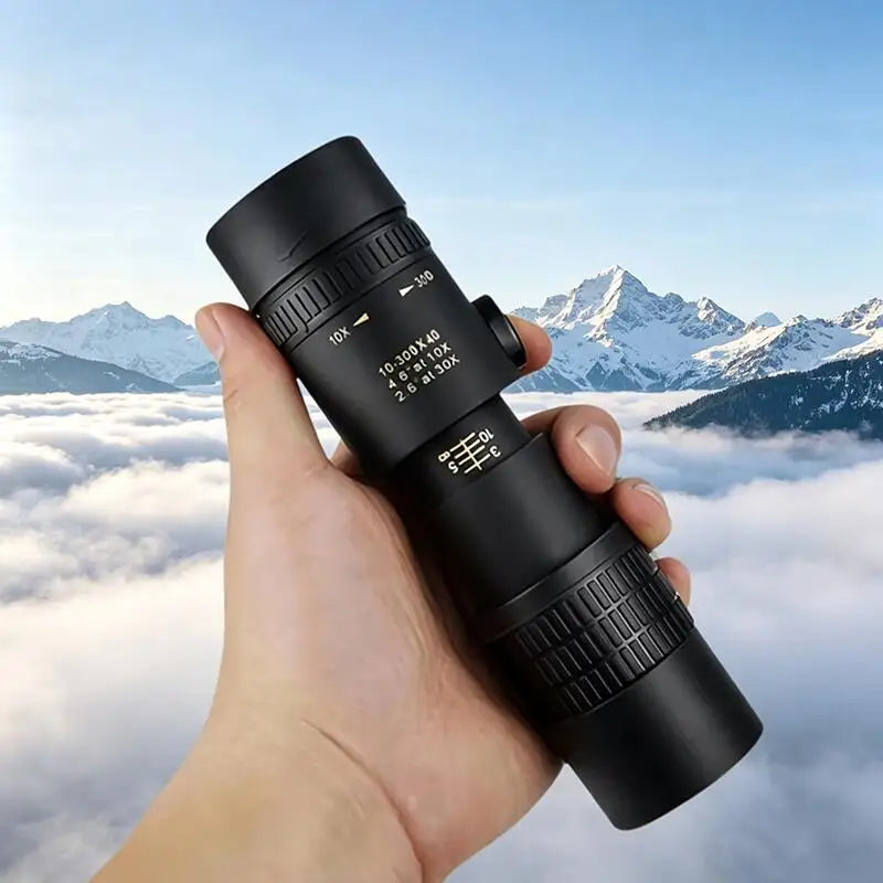 10-300x40 Zoom Professional Telescope Monocular HD Portable Strong Long Range Monocular For Hunting Hiking Camping Travel Sports