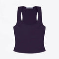 ANK Air Summer Top with Solid Color, Black and White Powder, Wide Shoulder Strap, I-Shaped Tank Top, Women's Sports, Daily Wear