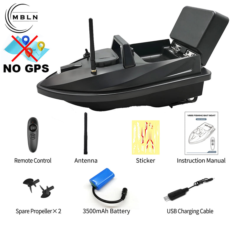 MBLN Mini Bait Boat 500m Remote Control, Ultra-Quiet Dual | SAMAG
