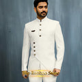 Matching Design Men's Suit 2pcs African/Indian Safiri Attire Customized Set with Gold Button for Wedding Party Formal Events