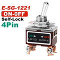 High Current Toggle Switch 2/3/4/6/8/9/12Pin Self Reset/Self-locking Switch Copper Pin 32A 250VAC Push Button Switch