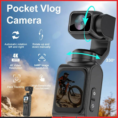 4K Ultra HD Pocket Gimbal Stabilizer Action Camera 330° | SAMAG
