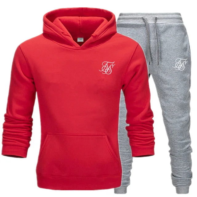 Sik silk Men Sets Fashion Autumn Spring Sporting Suit Sweatshirt Sweatpants Clothing 2 Pieces Slim - View 13 | SAMAG