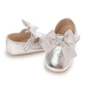 Spring and Autumn Baby Cute Silver Princess Shoes 0-12 Months Comfortable Walking Shoes for Baby Girls