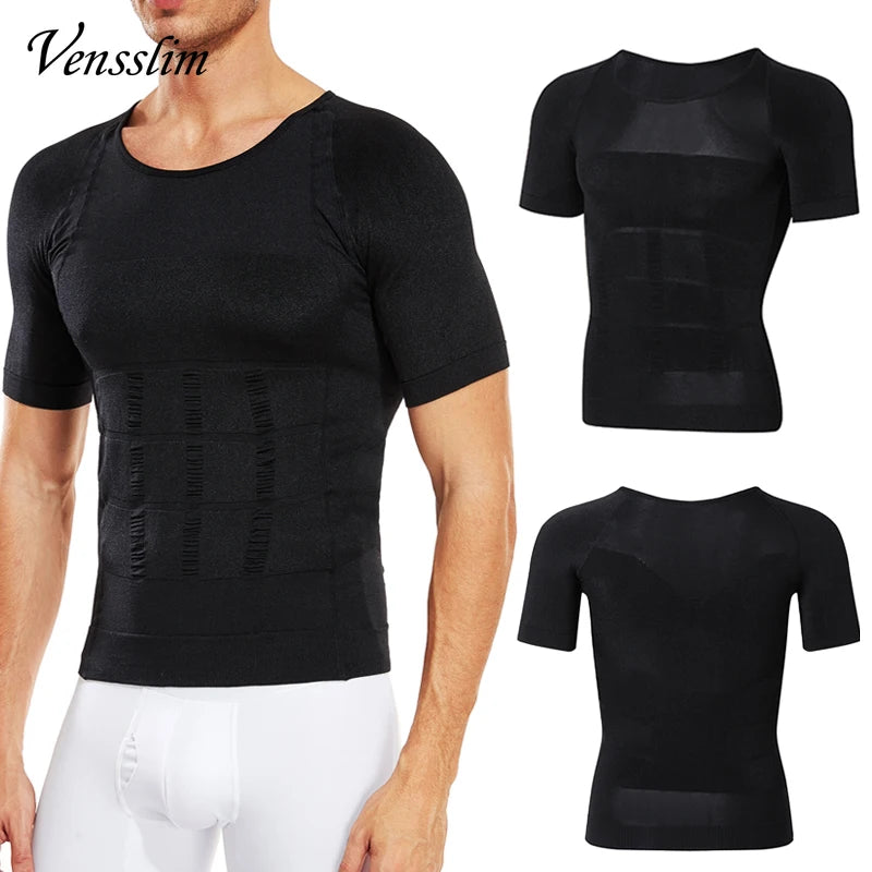 Vensslim Men Slimming Body Shaper Belly Control Shapewear Man Shapers Underwear Waist Trainer Top Corrective Posture Vest Corset