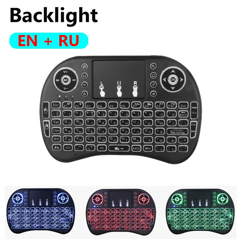 KEBIDUMEI 2.4G Wireless Keyboard Air Mouse with Touchpad Mini Remote Control Keyboard Computer Accessories for PC Android TV Box