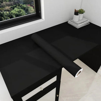 Waterpoof Matte Solid Wallpaper Black Vinyl Self-Adhesive | SAMAG
