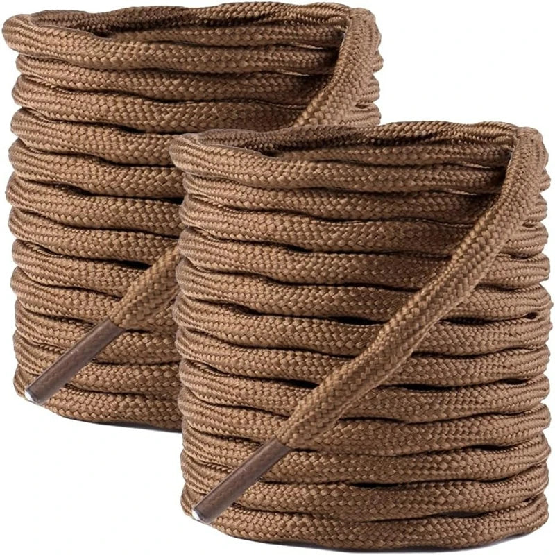 Round Wave Shape Non Slip Heavy Duty and Durable Outdoor Climbing Shoelaces Hiking Shoe Laces Shoestrings 2 Pair