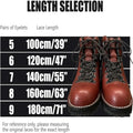 Round Wave Shape Non Slip Heavy Duty and Durable Outdoor Climbing Shoelaces Hiking Shoe Laces Shoestrings 2 Pair