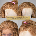 13x6 Deep Wave Lace Front Wigs Human Hair Honey Blonde HD Transparent Lace Frontal Wigs Human Hair #27 Curly Wigs Human Hair Wig