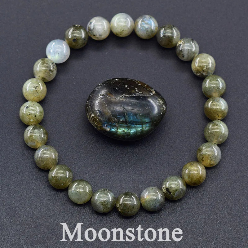Genuine Tree Patterned Agates Beads Bracelet Woman Real Natural Moss Man Energy Stones for Healing - Visuel 7 | SAMAG