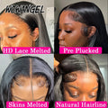 Wow Angel 5x5 Wear Go HD Lace Closure Glueless Wigs 28in Malaysian Straight Wig Pre Plucked Human Wigs Ready to Go Wig For Woman