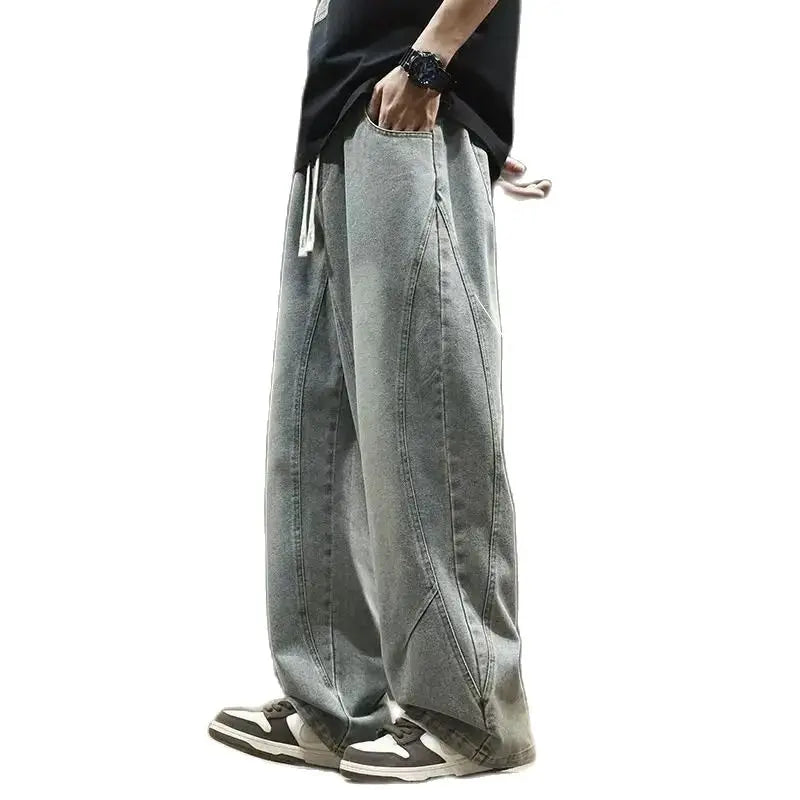 Teenage spring straight leg jeans for boys loose casual | SAMAG