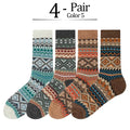 4 Pairs Man Short Socks Retro Bohemian Stripe Style | SAMAG