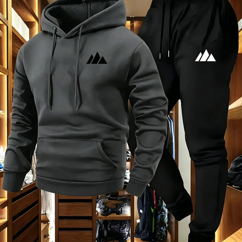 Men's Printed Pullover Hoodie Sweatpants Streetwear | SAMAG