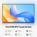 UPERFECT Portable Monitor Touchscreen 15.6" 100% SRGB 1080P with Speaker Kickstand Touch Display USB-C HDMI Ultra-Slim Second Screen for Laptop MacBook Surface PC Phone
